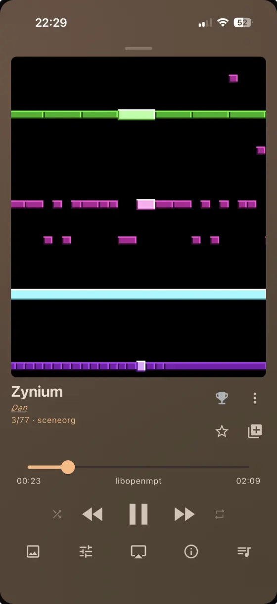 rewamp on iPhone — piano-roll notes — one colour per voice